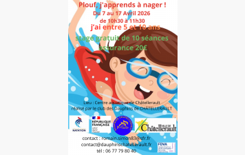 Stage j'apprends à nager Avril